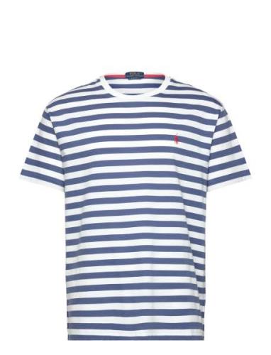 Classic Fit Striped Jersey T-Shirt Tops T-Kortærmet Skjorte Navy Polo ...