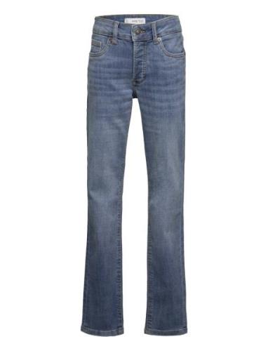 Slim-Fit Jeans With Buttons Bottoms Jeans Regular Jeans Blue Mango
