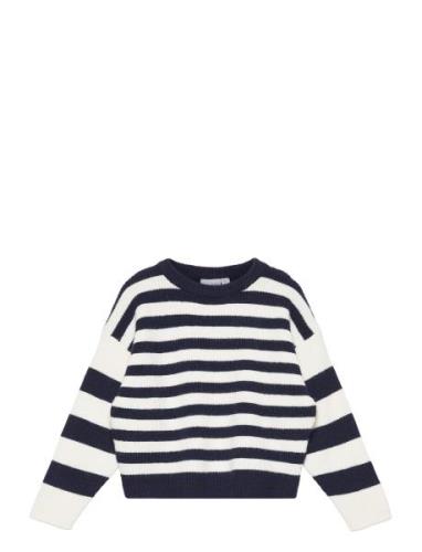 Nmfvelisa Ls Boxy Knit O Tops Knitwear Pullovers Navy Name It