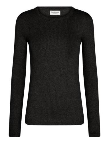 Bs Aurelie Regular Fit T-Shirt Tops T-shirts & Tops Long-sleeved Black...
