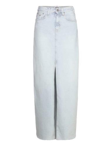 Claire Hgh Maxi Skirt Bh5119 Lang Nederdel Blue Tommy Jeans