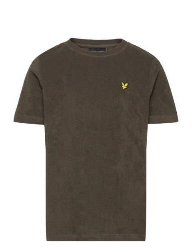 Towelling T-Shirt Tops T-Kortærmet Skjorte Brown Lyle & Scott