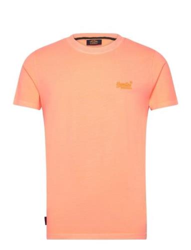 Essential Logo Emb Neon Tee Tops T-Kortærmet Skjorte Orange Superdry