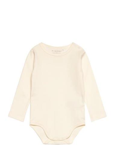 Body Ls Solid Bodies Long-sleeved Cream Fixoni