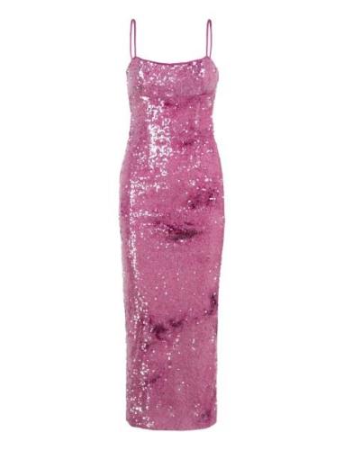 Infinite Sequin Maxi Dress Dresses Party Dresses Pink Bardot