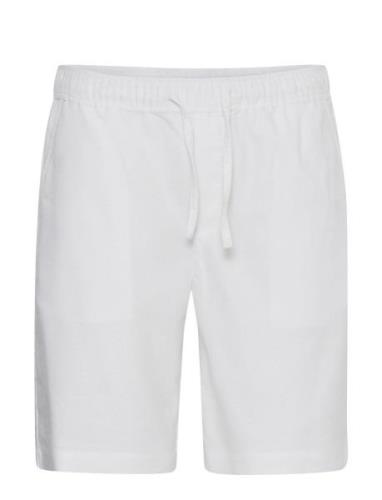 Cfphelix 0066 Linen Mix Shorts Bottoms Shorts Casual White Casual Frid...