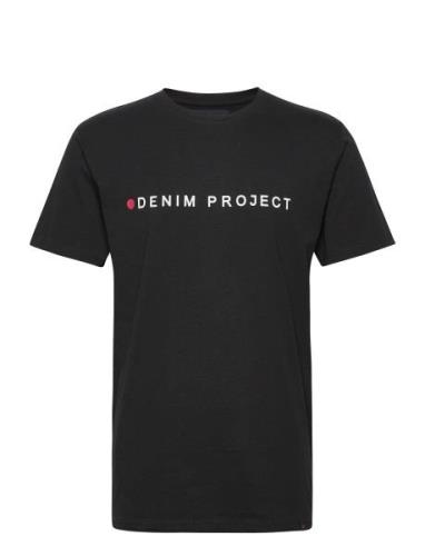 Logo Tee Tops T-Kortærmet Skjorte Black Denim Project