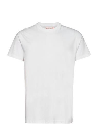 Regular Fit Round Neck T-Shirt Tops T-Kortærmet Skjorte White Revoluti...
