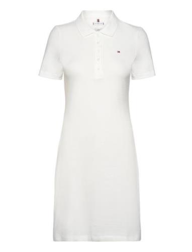 1985 Slim Pique Polo Dress Ss Kort Kjole White Tommy Hilfiger