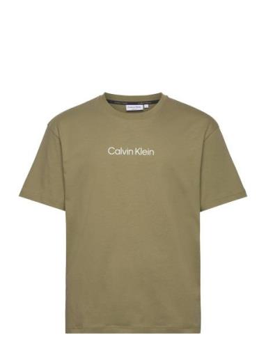 Hero Logo Comfort T-Shirt Tops T-Kortærmet Skjorte Khaki Green Calvin ...