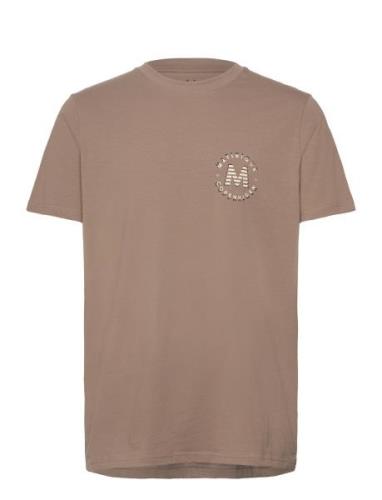 Majeramy Logo Tops T-Kortærmet Skjorte Brown Matinique