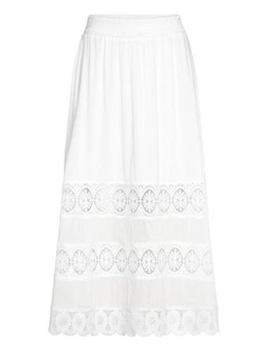 Nugaia Skirt Lang Nederdel White Nümph