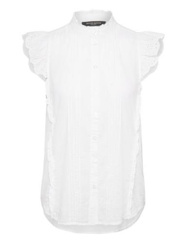 Carpinusbbpleat Shirt Tops Blouses Sleeveless White Bruuns Bazaar