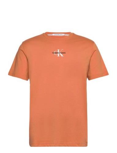 Monologo Regular Tee Tops T-Kortærmet Skjorte Orange Calvin Klein Jean...