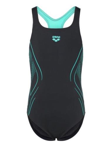 Girl's Arena Reflecting Swimsuit Swim Pro Back Nav Badedragt Badetøj B...