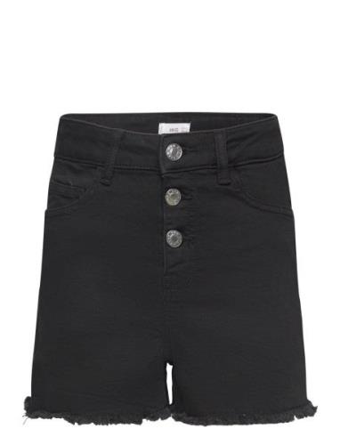Denim Shorts With Buttons Bottoms Shorts Black Mango