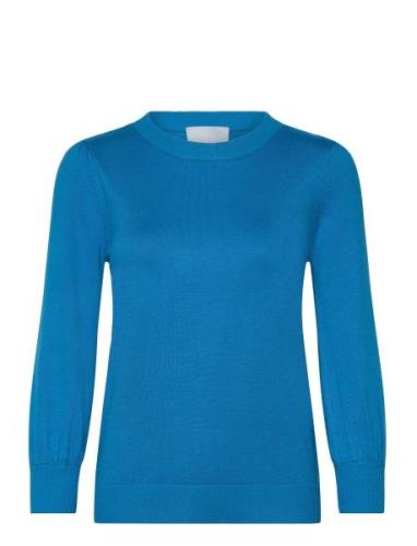 Mersin Knit Tee Tops Knitwear Jumpers Blue Minus