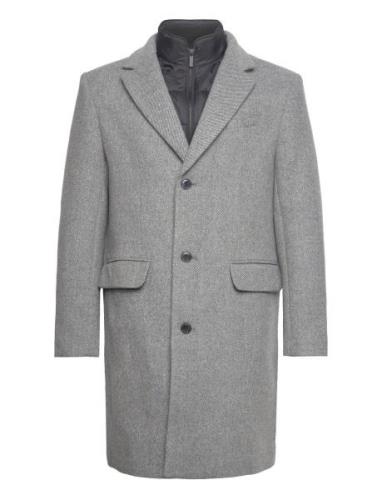 Slhjoseph Wool Coat Noos Uldfrakke Frakke Grey Selected Homme