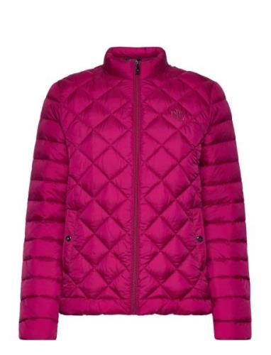 Diamond-Quilted Puffer Coat Foret Jakke Pink Lauren Ralph Lauren