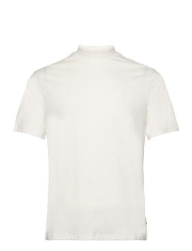 Onsotis Reg Mock Neck Tee Vd Tops T-Kortærmet Skjorte White ONLY & SON...