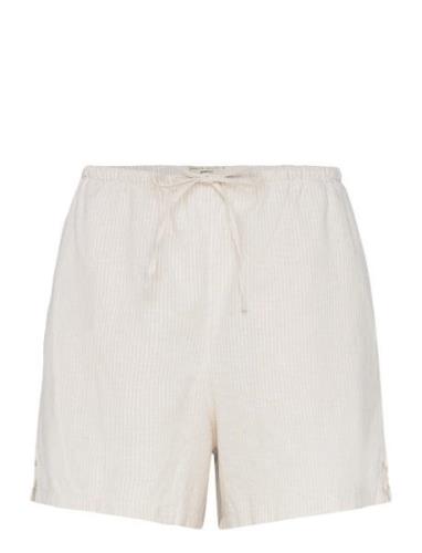 Relaxed Linen Blend Shorts Bottoms Shorts Casual Shorts Beige Gina Tri...
