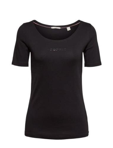 T-Shirts Tops T-shirts & Tops Short-sleeved Black Esprit Casual