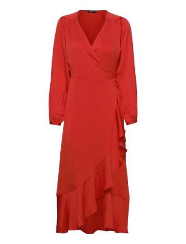 Slkarven Dress Ls Knælang Kjole Red Soaked In Luxury