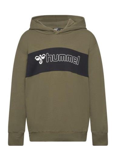 Hmlatlas Hoodie Sport Sweatshirts & Hoodies Hoodies Khaki Green Hummel