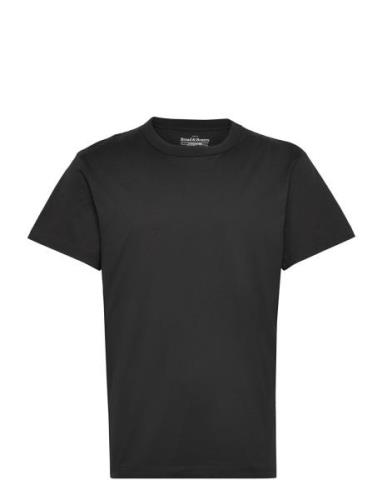 Crew Neck Pima Tops T-Kortærmet Skjorte Black Bread & Boxers