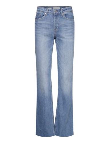 Medium-Rise Flared Jeans Bottoms Jeans Flares Blue Mango