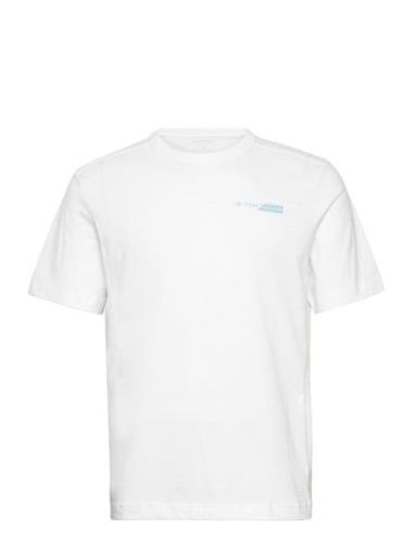 Printed T-Shirt Tops T-Kortærmet Skjorte White Tom Tailor