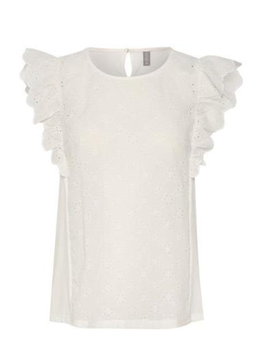 Cualice Top Tops Blouses Short-sleeved White Culture