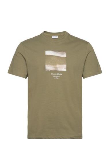 Diffused Graphic T-Shirt Tops T-Kortærmet Skjorte Green Calvin Klein