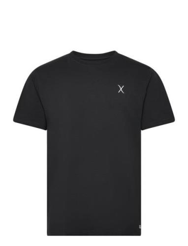 Cross Logo Organic Tee Tops T-Kortærmet Skjorte Black Clean Cut Copenh...