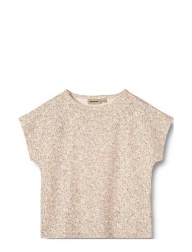 T-Shirt S/S Bette Tops T-Kortærmet Skjorte Multi/patterned Wheat