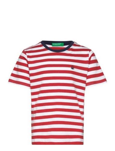 T-Shirt Tops T-Kortærmet Skjorte Red United Colors Of Benetton