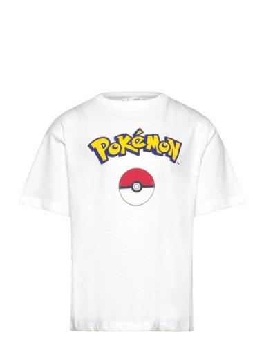 Pokemon T-Shirt Tops T-Kortærmet Skjorte White Mango