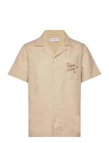 Germain Maison Labiche Flower Designers Shirts Short-sleeved Beige Mai...