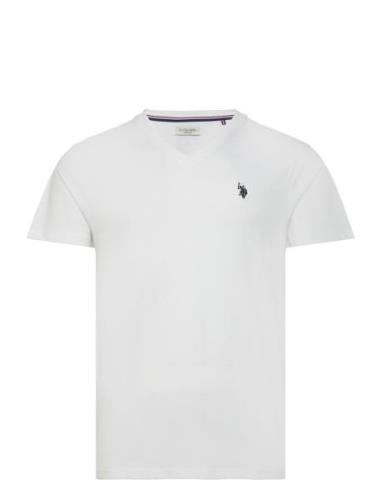 Uspa T-Shirt V-Neck Cem Men Tops T-Kortærmet Skjorte White U.S. Polo A...