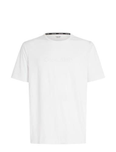 Wo - Ss Tee Sport T-Kortærmet Skjorte White Calvin Klein Performance