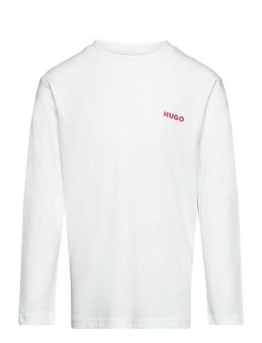 Long Sleeve T-Shirt Tops T-shirts Long-sleeved T-Skjorte White Hugo Ki...