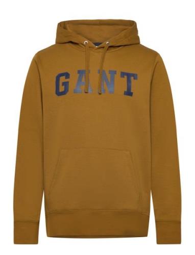 Gant Logo Sweat Hoodie Tops Sweatshirts & Hoodies Hoodies Brown GANT