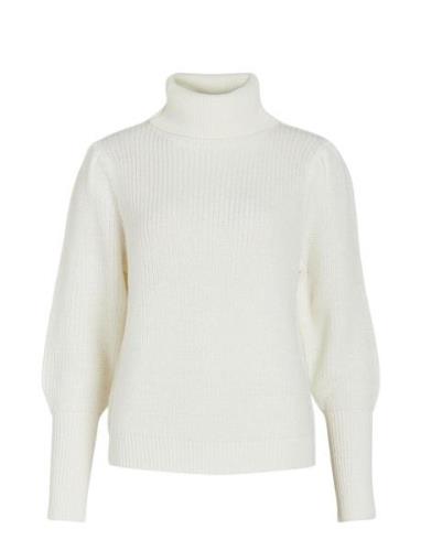 Vilou New Rollneck L/S Knit Top - Noos Tops Knitwear Turtleneck White ...