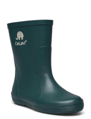 Basic Wellies -Solid Shoes Rubberboots High Rubberboots Green CeLaVi
