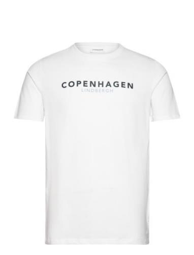 Copenhagen Print Tee S/S Tops T-Kortærmet Skjorte White Lindbergh