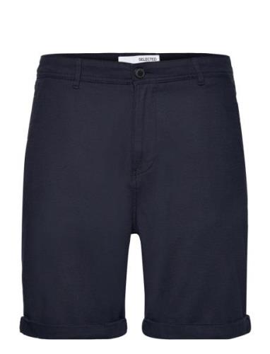 Slhcomfort-Luton Flex Shorts W Bottoms Shorts Chinos Shorts Navy Selec...