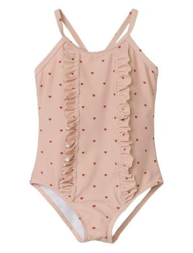 Nmfhelga Swimsuit Lil Badedragt Badetøj Pink Lil'Atelier