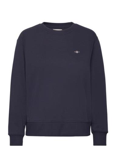 Shield C-Neck Sweat Tops Sweatshirts & Hoodies Sweatshirts Navy GANT