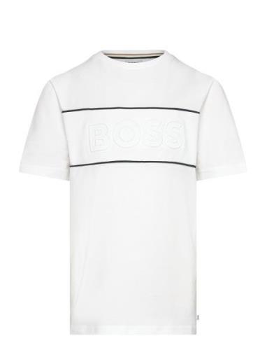 Short Sleeves Tee-Shirt Tops T-Kortærmet Skjorte White BOSS