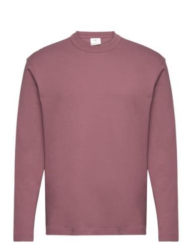 100% Cotton Long-Sleeved T-Shirt Tops T-Langærmet Skjorte Purple Mango